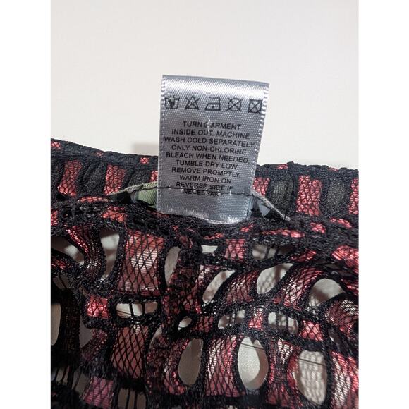 Damee Jacket Womens Medium Pink Black Open Knit Lightweight Career - Picture 6 of 9